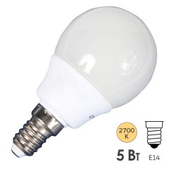 Лампа энергосберегающая Osram DULUXSTAR Mini Globe 5W/827 E14 d57x105