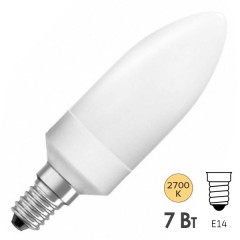Лампа энергосберегающая Osram Classic B 7W/827 E14