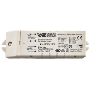 Трансформатор электронный Vossloh Schwabe EST 70/12.380 70W 220-12V для галогенных ламп
