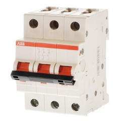 Рубильник ABB 3-полюсный E203r 125A рычаг красный