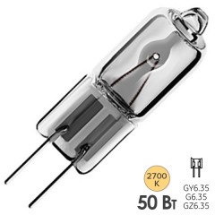 Лампа галогенная HC CL 50W 12V GY6.35 прозрачная