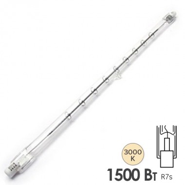 Обзор Лампа галогенная линейная HL254 1500W R7s 220V 250.7mm