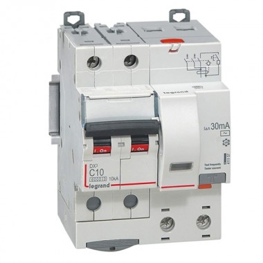 Купить Дифавтомат Legrand DX3 АВДТ 2П C10А 30MA тип AC 4 модуля