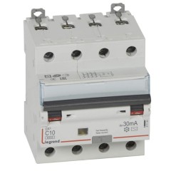 Дифавтомат Legrand DX3 АВДТ 4П C10А 30MA тип AC 4 модуля