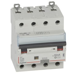 Дифавтомат Legrand DX3 АВДТ 4П C25А 30MA тип AC 4 модуля