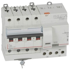 Дифавтомат Legrand DX3 АВДТ 4П C50А 30MA тип AC 7 модуля