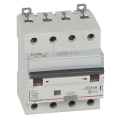 Дифавтомат Legrand DX3 АВДТ 4П C25А 300MA тип AC 4 модуля