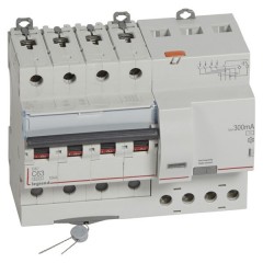Дифавтомат Legrand DX3 АВДТ 4П C63А 300MA тип AC 7 модуля