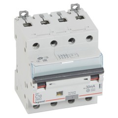 Дифавтомат Legrand DX3 АВДТ 4П C10А 30MA тип A 4 модуля