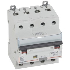 Дифавтомат Legrand DX3 АВДТ 4П B20A 1000mA тип AC 4 модуля