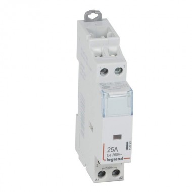 Обзор Контактор модульный Legrand CX3 230V 2 полюса 1НО+1НЗ 25А бесшумный с ручным управлением 1 модуль