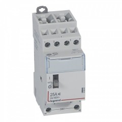 Контактор модульный Legrand CX3 230V 4 полюса 4НО 25А бесшумный с ручным управлением 1 модуля