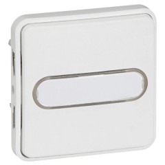 Механизм кнопки с подсветкой и держателем этикетки Legrand Plexo серии Artic IP55 10A, белый