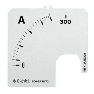 Обзор Шкала для амперметра ABB SCL-A5-300/72