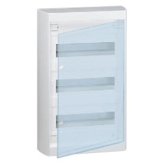 Щит Legrand Nedbox накладной на 48 (+4) модулей (4х12) с шинами N+PE с прозрачной дверью
