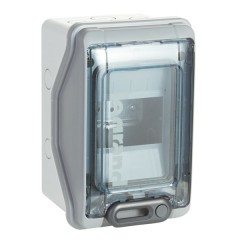 Бокс Legrand Plexo IP65 накладной на 4 модуля с шинами N+PE с прозрачной дверью
