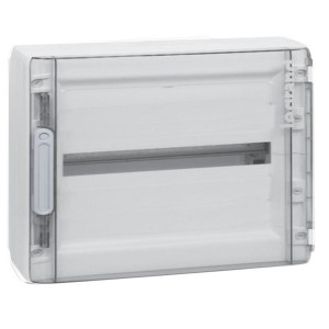 Обзор Шкаф Legrand XL3 125 накладной на 18 модулей (1х18) с шинами N+PE с прозрачной дверью