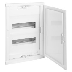 Щит Legrand Nedbox в нишу на 24 (+4) модуля (2х12) с шинами N+PE с белой дверью