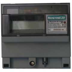 Электросчетчик Меркурий 201.22  5-60А/220В кл.т.1,0 однотарифный ЖКИ с PLC модемом
