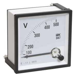 Вольтметр аналоговый Э47 500В класс точности 1,5 96х96мм IEK