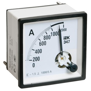 Амперметр аналоговый Э47 150/5А класс точности 1,5 72х72мм IEK