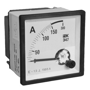 Отзывы Амперметр аналоговый Э47 300/5А класс точности 1,5 72х72мм IEK