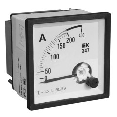 Амперметр аналоговый Э47 400/5А класс точности 1,5 72х72мм IEK