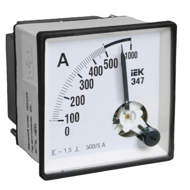 Отзывы Амперметр аналоговый Э47 1000/5А класс точности 1,5 72х72мм IEK