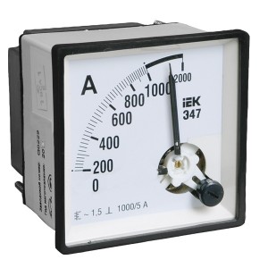 Отзывы Амперметр аналоговый Э47 2000/5А класс точности 1,5 72х72мм IEK