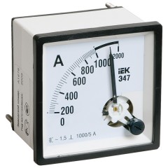 Амперметр аналоговый Э47 150/5А класс точности 1,5 96х96мм IEK
