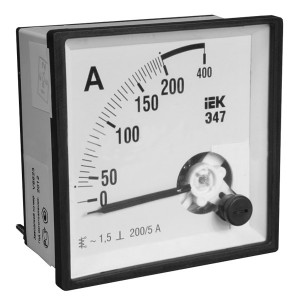 Отзывы Амперметр аналоговый Э47 400/5А класс точности 1,5 96х96мм IEK