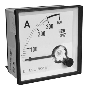 Отзывы Амперметр аналоговый Э47 600/5А класс точности 1,5 96х96мм IEK
