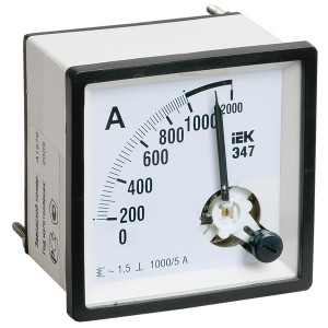 Отзывы Амперметр аналоговый Э47 1500/5А класс точности 1,5 96х96мм IEK