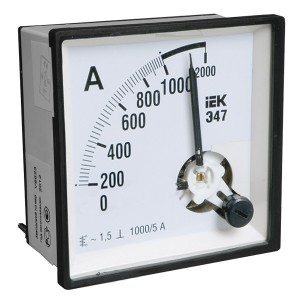 Отзывы Амперметр аналоговый Э47 2000/5А класс точности 1,5 96х96мм IEK