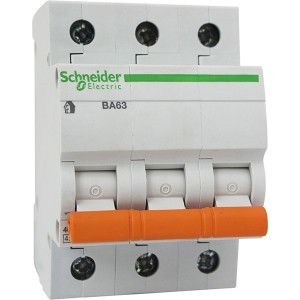 Обзор Автоматический выключатель Schneider Electric ВА63 3п 6A C 4,5 кА (автомат)