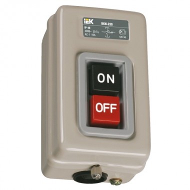 Купить Выключатель кнопочный с механической блокировкой ВКИ-230 3Р  16А 230/400В IP40  ИЭК