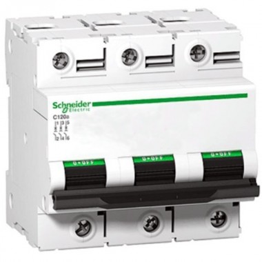 Купить Автоматический выключатель Schneider Electric Acti 9 C120N 3П 100A C 10кА 4,5 модуля (автомат)