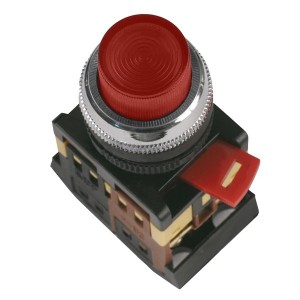 Кнопка ABLFP-22 красный d22мм неон/240В 1НО+1HЗ ИЭК