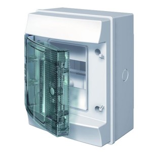 Влагозащищенный настенный бокс ABB Mistral65 4М прозрачная дверь без клеммного блока 65P04X12