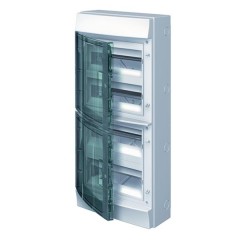 Влагозащищенный настенный бокс ABB Mistral65 48М (4х12) прозрачная дверь без клеммников 65P12X42