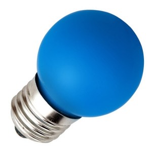 Лампа светодиодная шарик Feron LB-37 1W 230V E27 синий