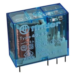 Миниатюрное PCB-реле Finder выводы 5мм 2СО AgNi 8A DC 12В