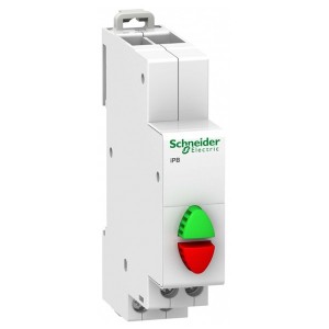 Кнопка управления iPB Acti 9 Schneider Electric красная/зеленая 2 полюс 1НО/НЗ 20А 250В 1 модуль