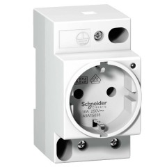 Розетка щитовая на дин-рейку iPC Schneider Electric DIN 2П+T 16A 250В с индикацией
