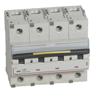 Автоматический выключатель Legrand DX3 4П C80A 10kA/16kA  6 модулей (автомат)