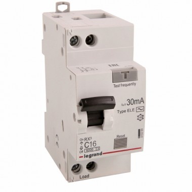 Купить АВДТ Дифавтомат Legrand RX3 1П+Н 16А 30мА 6kA тип AC