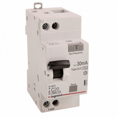 Купить АВДТ Дифавтомат Legrand RX3 1П+Н 20А 30мА 6kA тип AC