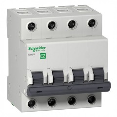 Автоматический выключатель Schneider Electric EASY 9 4П 6А B 4,5кА 400В (автомат) Автоматический выключатель Schneider Electric EASY 9 4П 6А B 4,5кА 400В (автомат)