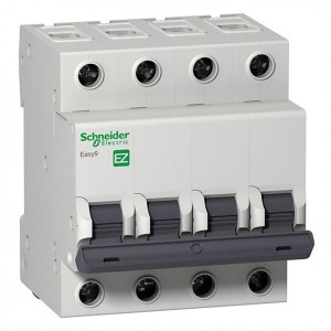 Купить Автоматический выключатель Schneider Electric EASY 9 4П 6А B 4,5кА 400В (автомат)