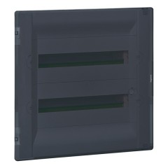 Распределительный щиток Legrand Practibox3 в нишу на 2X18 модулей с клеммником PE, прозрачная дверь